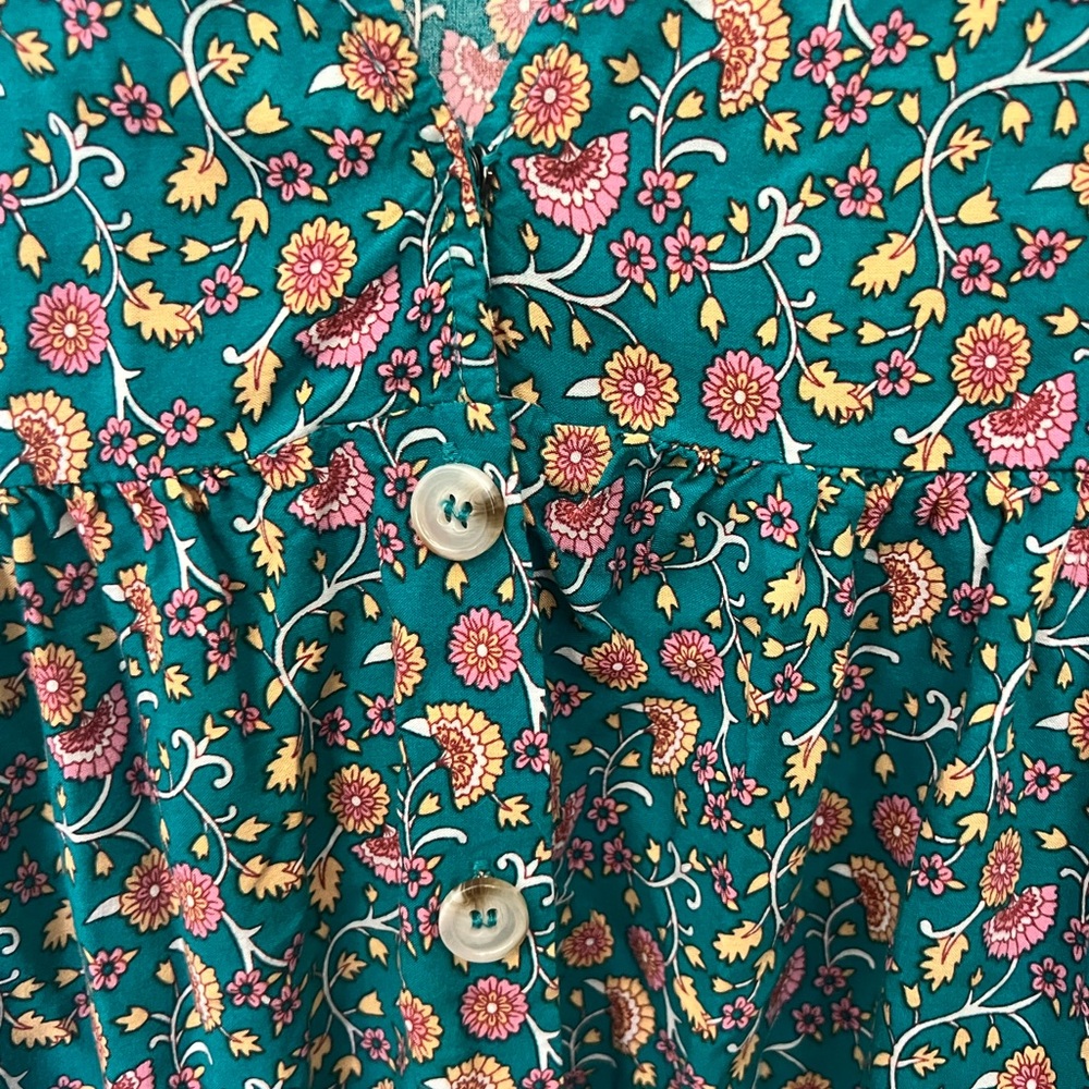 NATURAL LIFE Teal and Orange Midi Dress - Picture 5 of 13